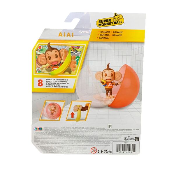 Super Monkey Ball Action Figure 2023 Jakks Pacific Sealed AIAI - Picture 2 of 2